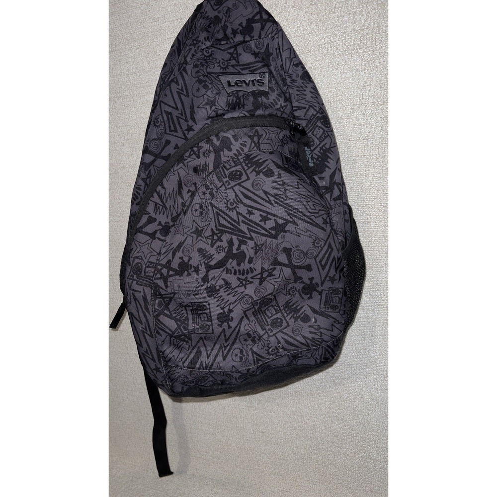 Levis‎ BACKPACK BLACK Crossbody Polyester Mesh Girl Boy Stars